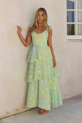 Breezy Meadows Maxi Dress Green