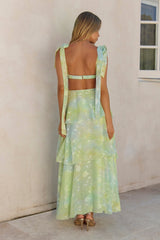 Breezy Meadows Maxi Dress Green