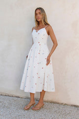 Sunny Desires Midi Dress White