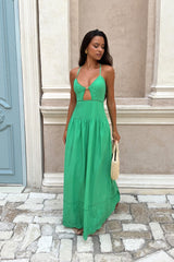 Winery On The Coast Maxi Dress Green